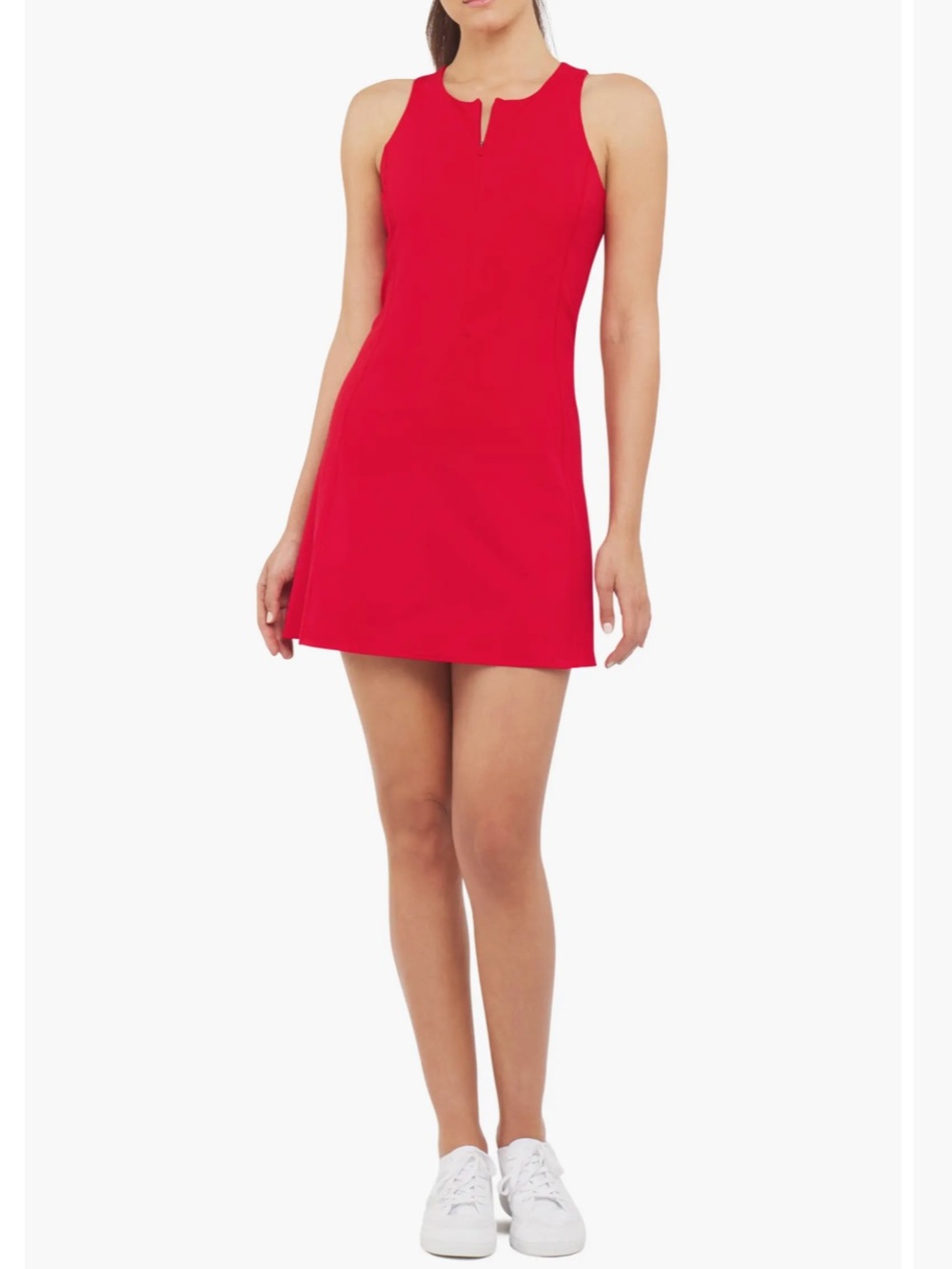 SPANX Red Sleeveless Mini Dress with Shorts
